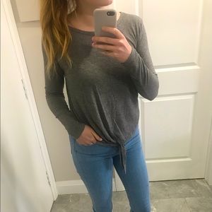 Grey Longsleeve Shirt with Ties